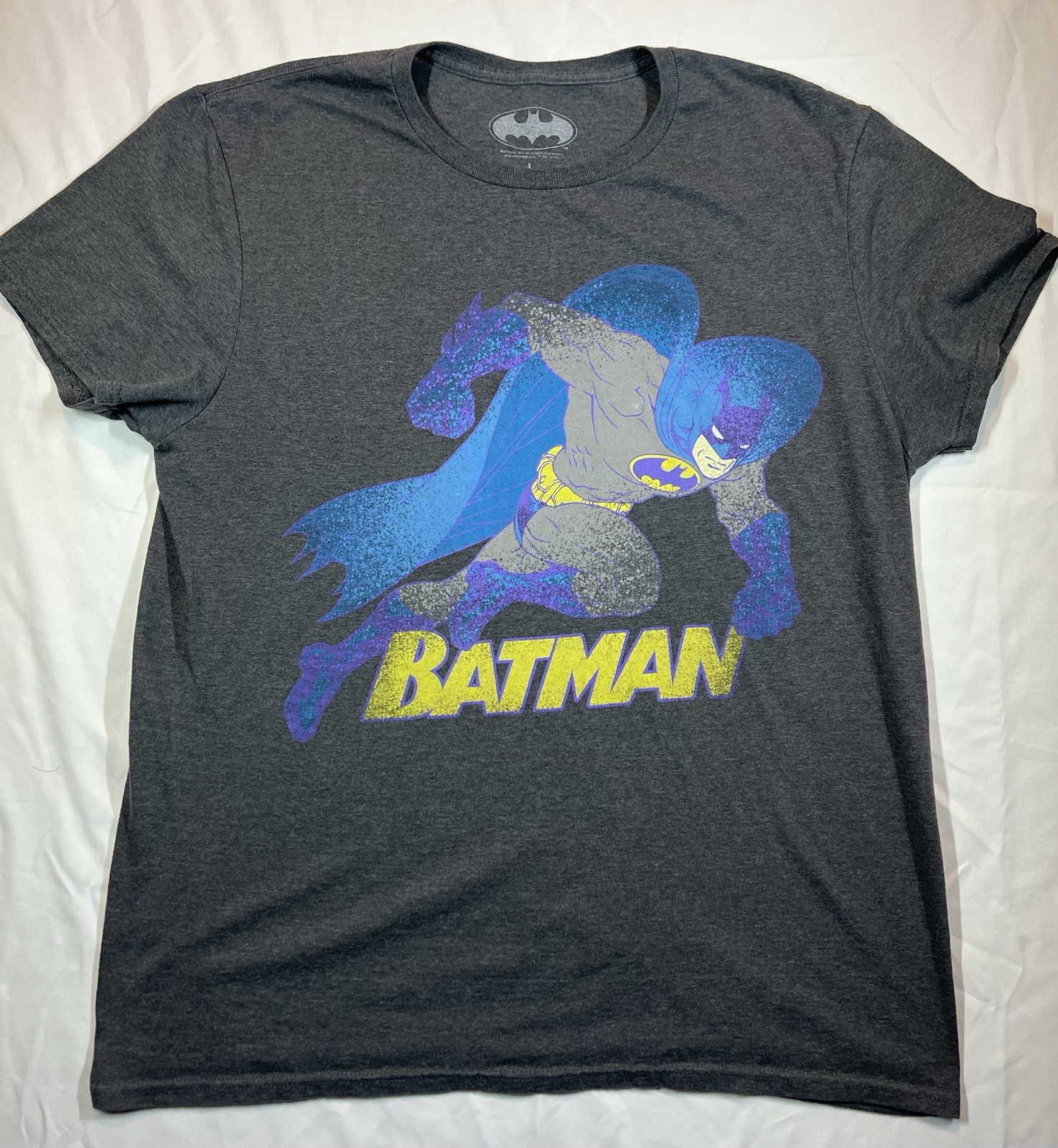 Men’s DC Comics Batman Running Retro T-Shirt Size Large