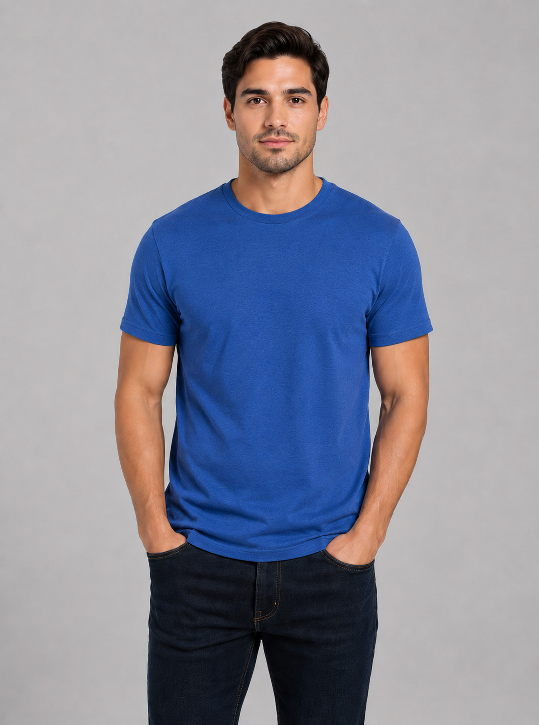 Men's 5 Pack Plain Cotton Jersey Short Sleeve T-Shirts Regular Fit Crew Neck gallery