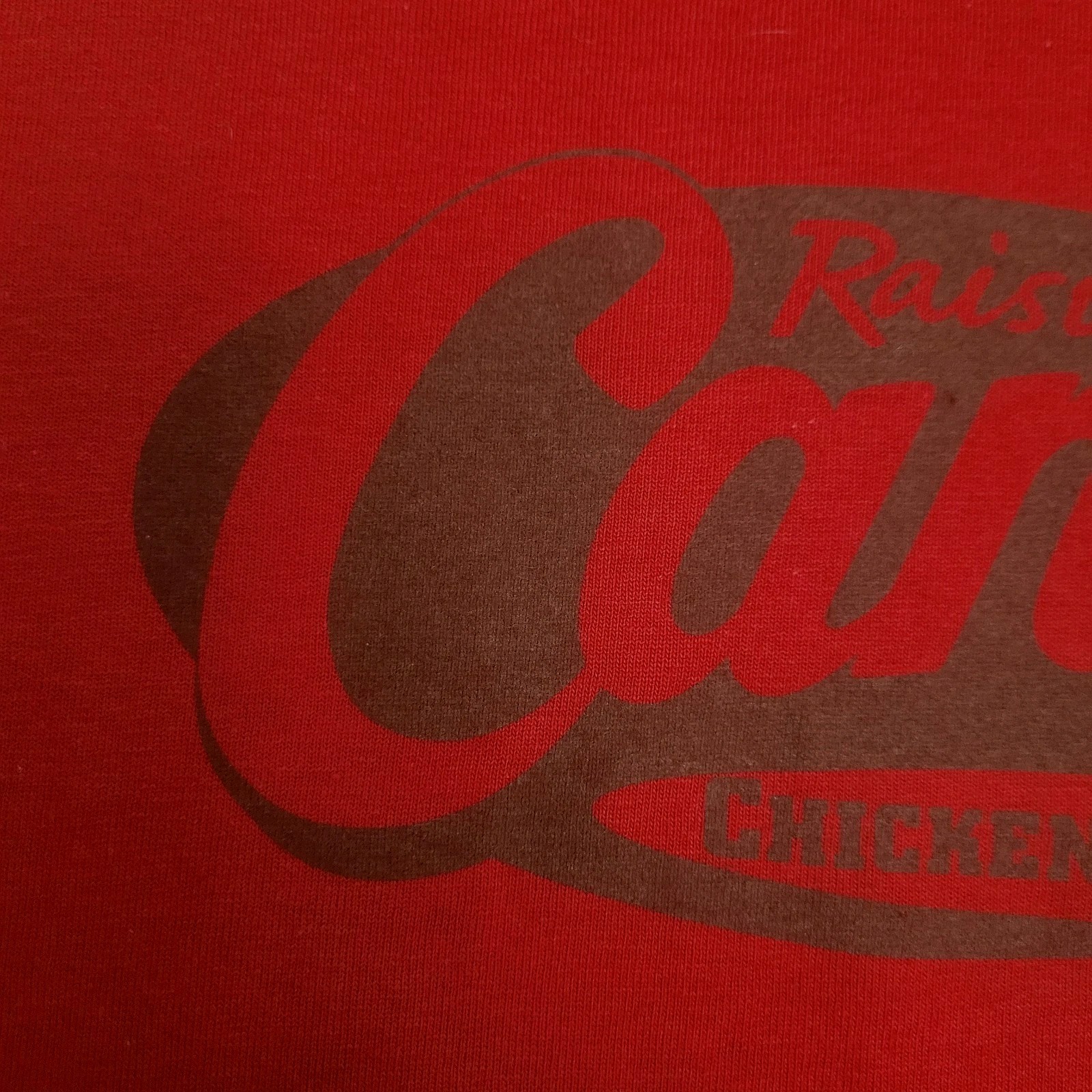 Raising Canes XL Chicken Fingers Apple Red Promo T-Shirt Men's Dry Blend gallery
