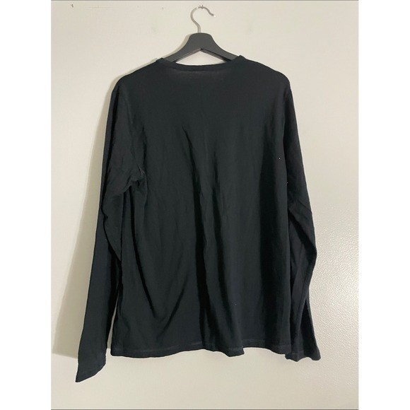 Karbon Mens Black 100% Merino Wool Long Sleeve Crew Neck Base Layer Shirt Size M gallery