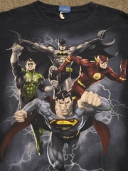 Vintage Y2k DC Comics Justice League Squad Graphic T-Shirt 2XL Batman Superman