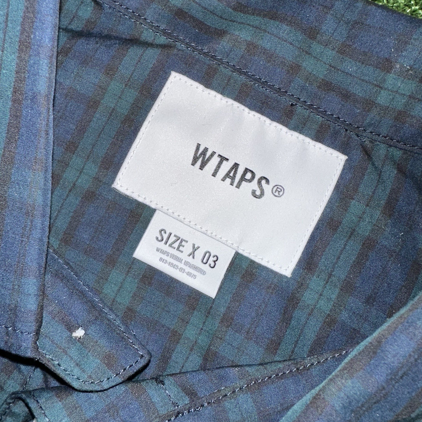 WTAPS Broadcloth Black Watch Check Shirt In Green Men’s (3) Large gallery