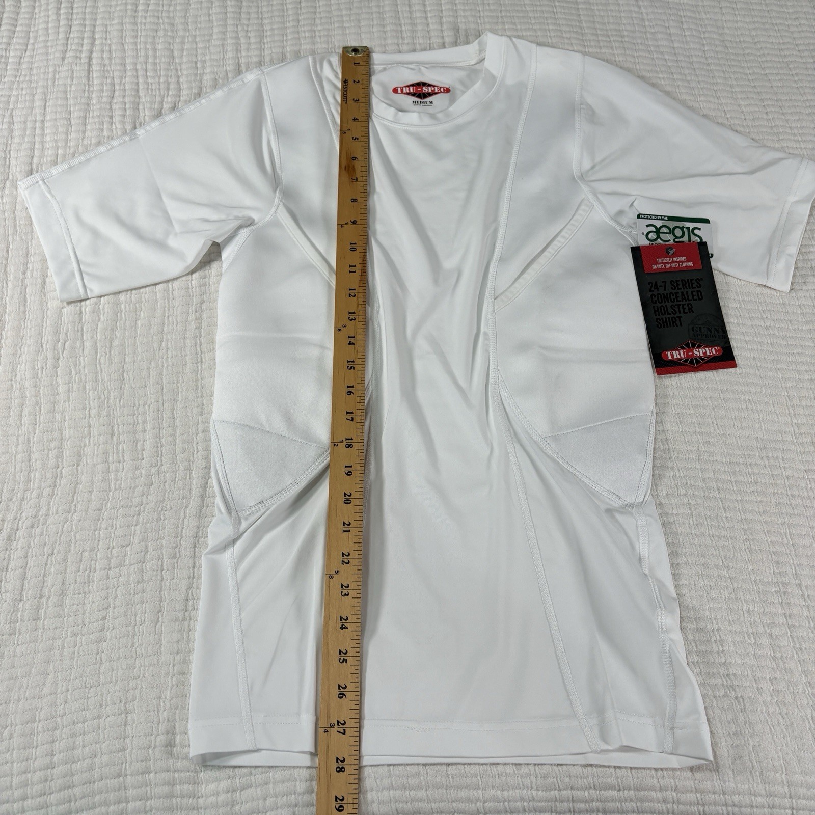 Tru Spec Concealed Holster Carry Shirt Mens Medium White Tactical Compression gallery