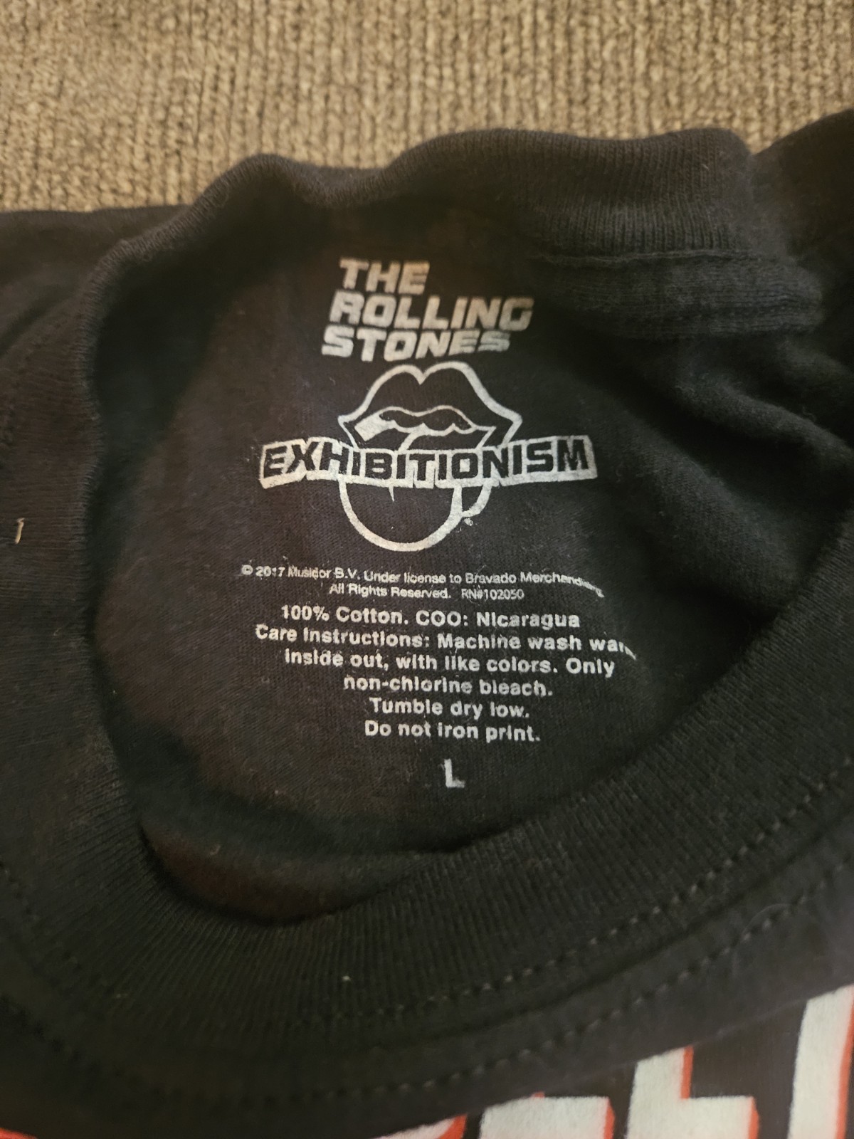 Rolling Stones Las Vegas Palazzo Exhibitionism Official Merch Shirt Large RARE👅 gallery