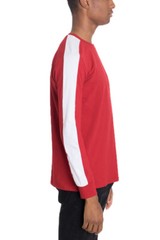 Basic Casual Solid Tshirt Dual Stripe Long Sleeve Tee Top Shirt Essentials