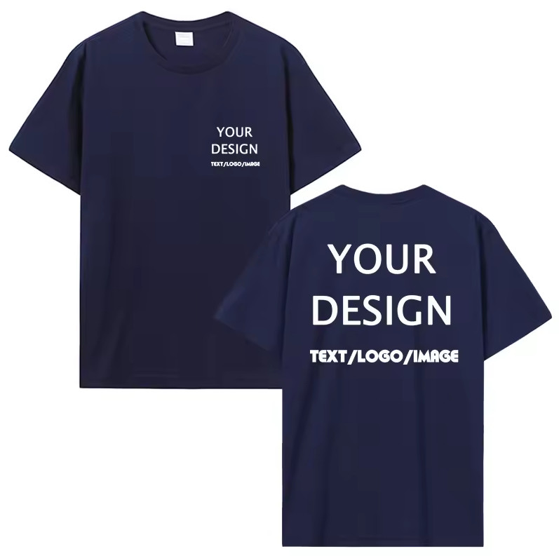Custom Personalized Printed T-Shirt Logo Text Oversized Cotton Work Tee gallery