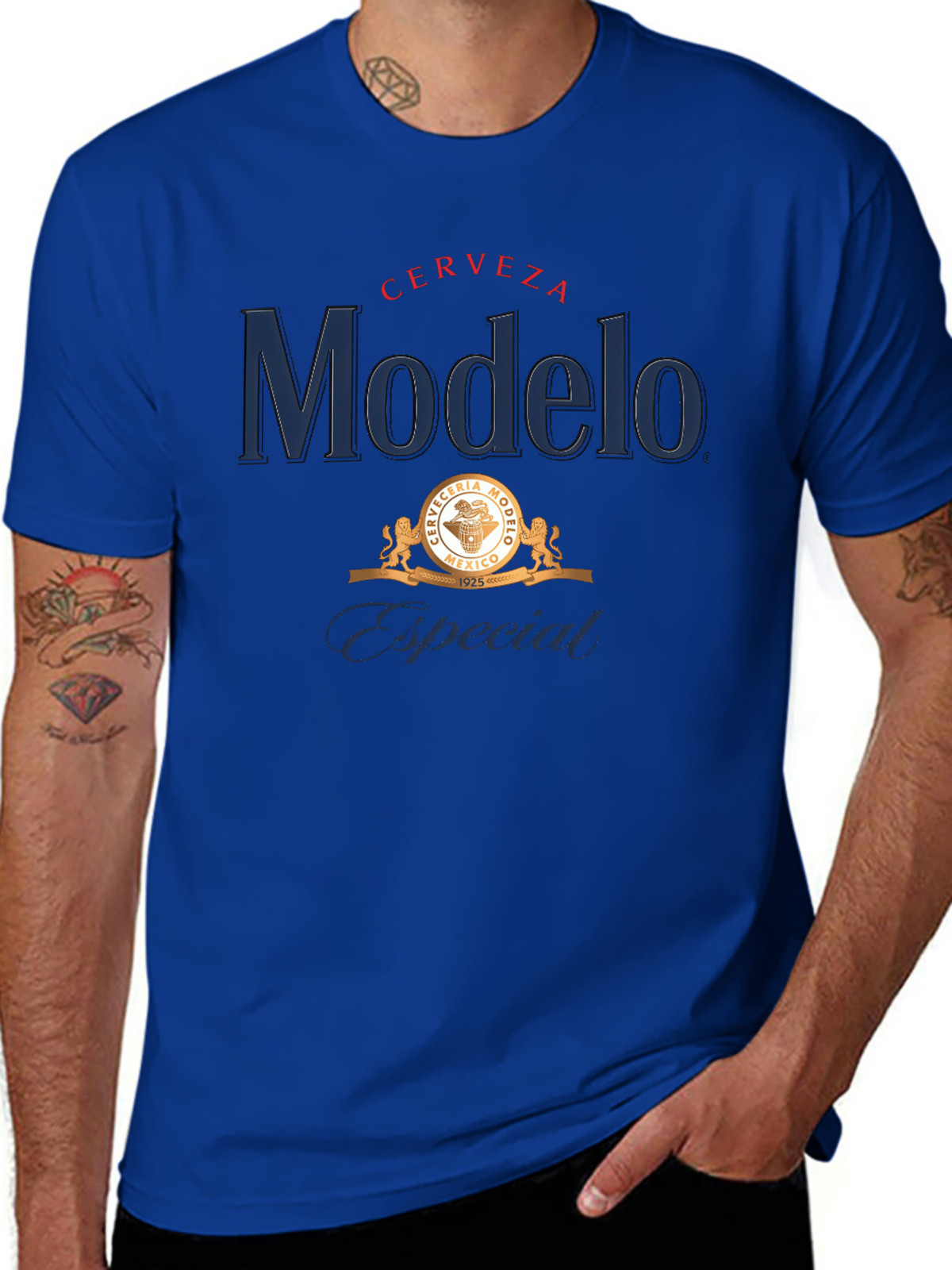 100% Cotton Modelo Men'S Premium Cotton T-Shirt - Casual Crew Neck Short Sleeve, gallery
