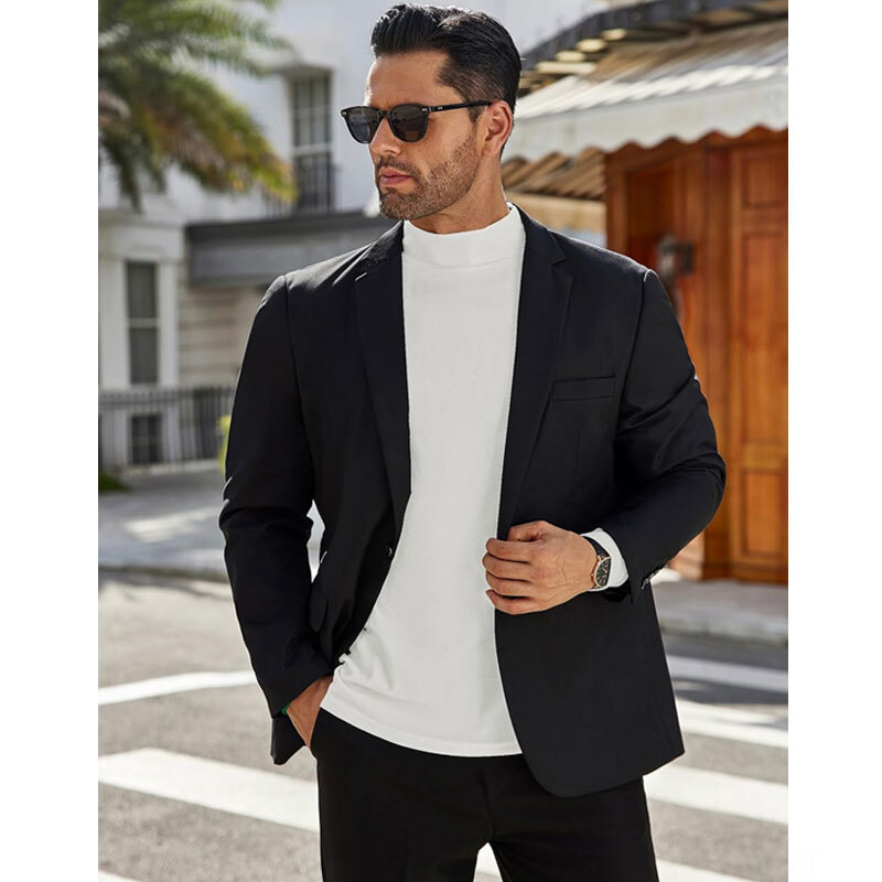 Men's Mock Turtleneck T-Shirt Long Sleeve Warm Pullover Basic Undershirt Top gallery