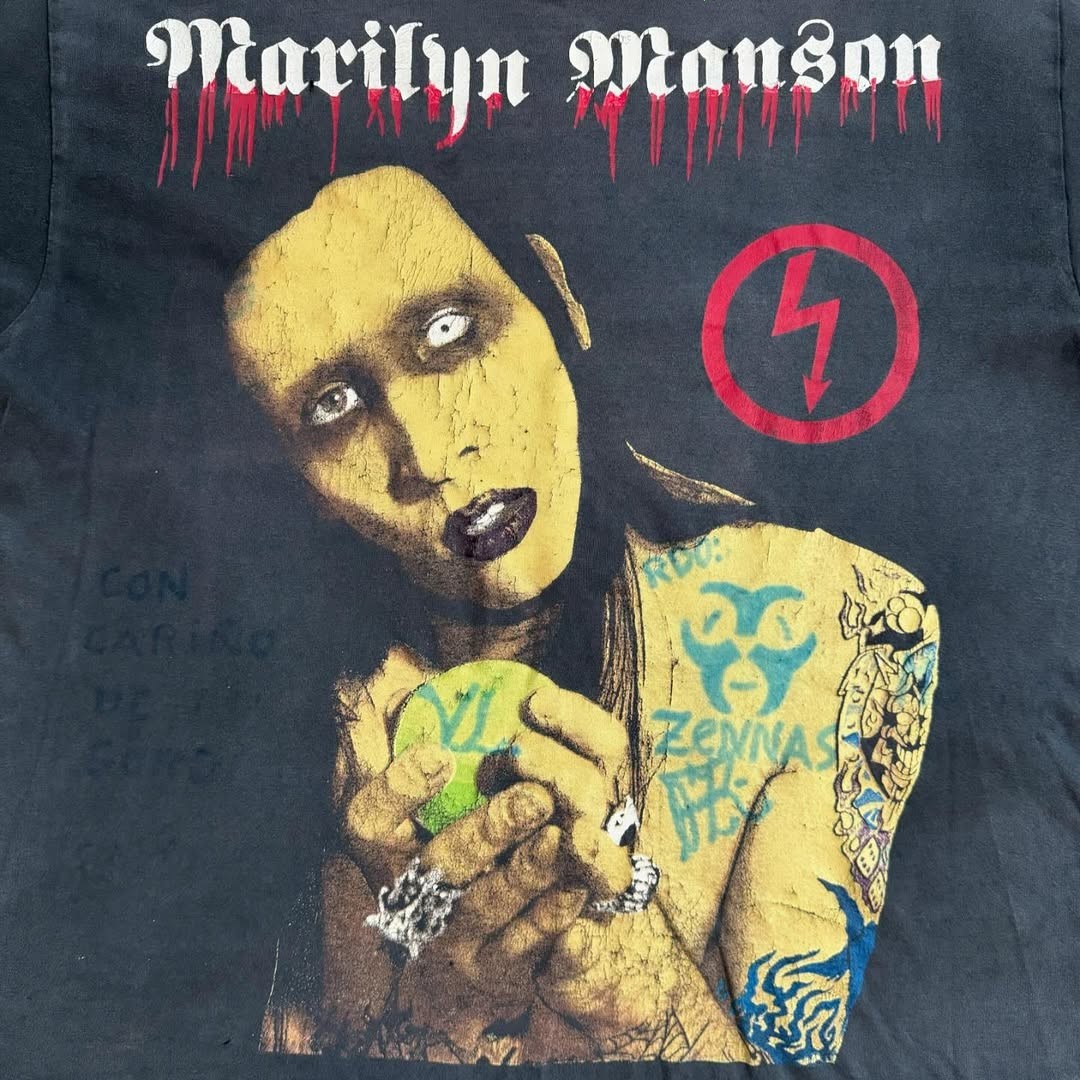 90s MARILYN MANSON MEXICAN BOOTLEG AOP Vintage T-Shirt Reprint gallery