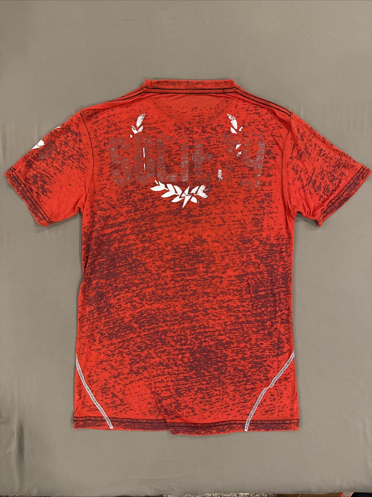 Society Buckle Men's Red Graphic T-shirt, Size S, Sheer gallery