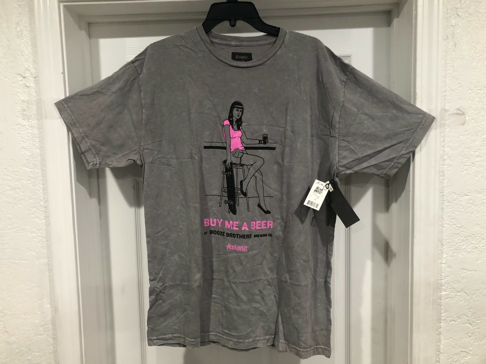 ALTAMONT T-SHIRT GIRL, BUY ME A BEER GREY COLOR (SIZE: XL) NEW FREE SHIPPING gallery