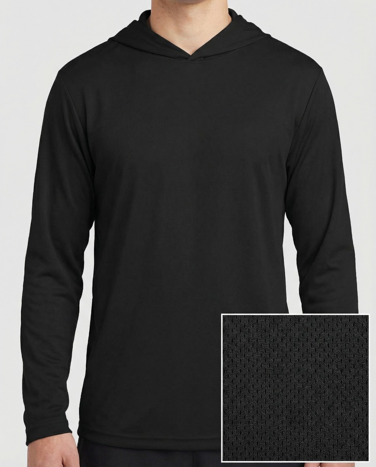 Men’s Quick Dry Performance Hooded Long Sleeve – Dry Fit Athletic Shirt