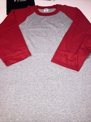 Shaka Active Baseball Raglan Shirtl 3/4 Sleeve Cotton Blend sz:S-2X
