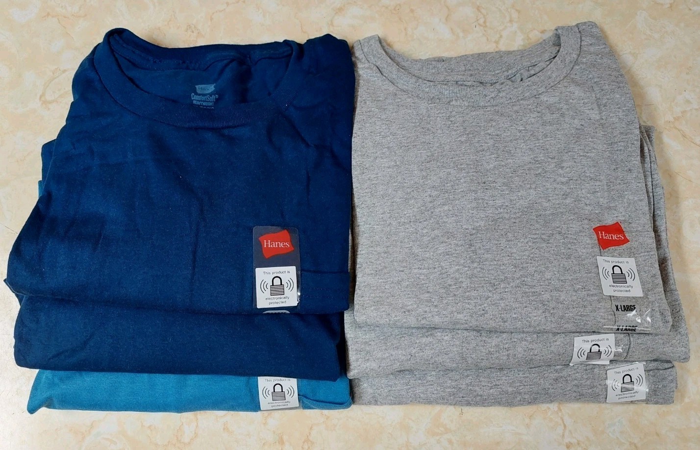 Hanes Men’s Comfort Soft Heavyweight Pocket T-Shirt Tee Sz XL Lot of 6 NEW