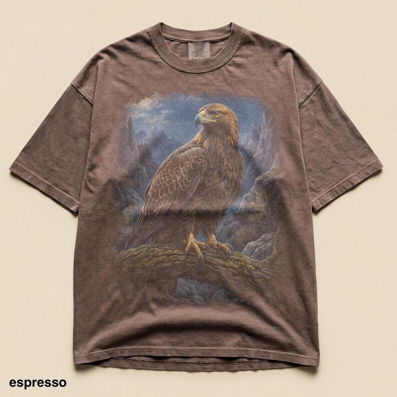 Golden Eagle Moon Comfort Tee Shirt Nature Wildlife Animal Soft gallery