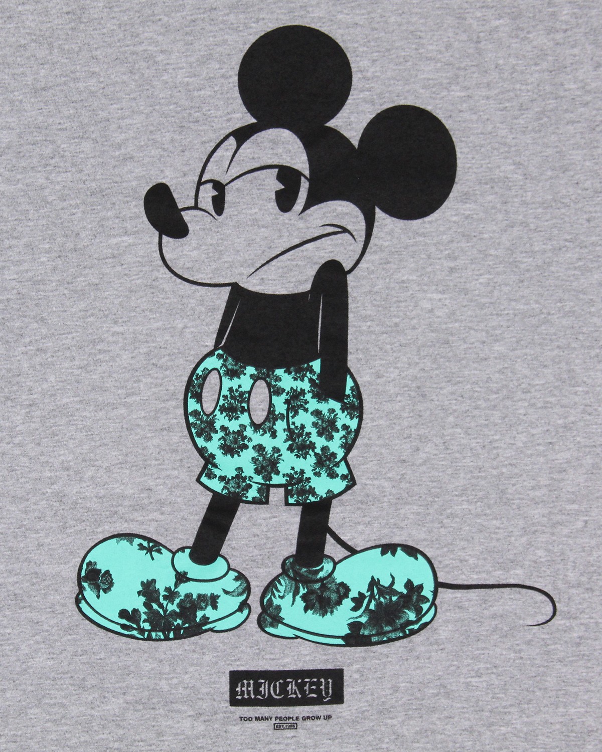 Neff Disney Men's Mickey Mouse Tropical Filled Character Design T-Shirt Adult gallery