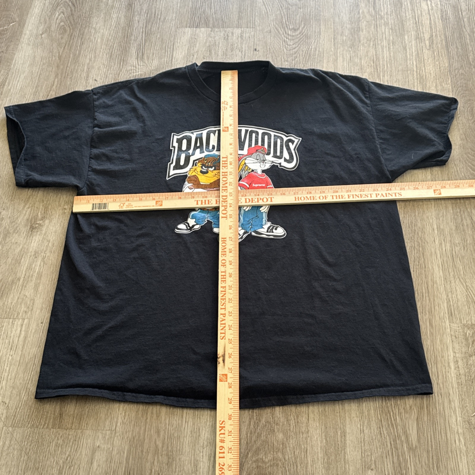Vintage Backwoods Cigars Bugs Bunny Taz T Shirt Mens 2XL XXL Black Rare Color gallery