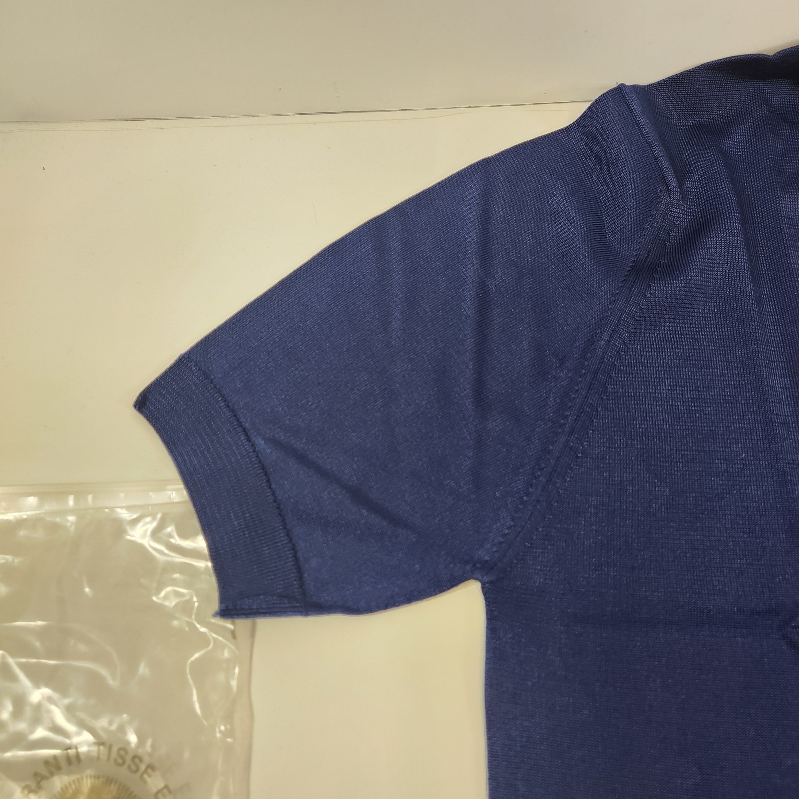 Vintage Montagut Raymond Mens Shirt Marine Blue Size 3 Polyamide BRAND NEW gallery