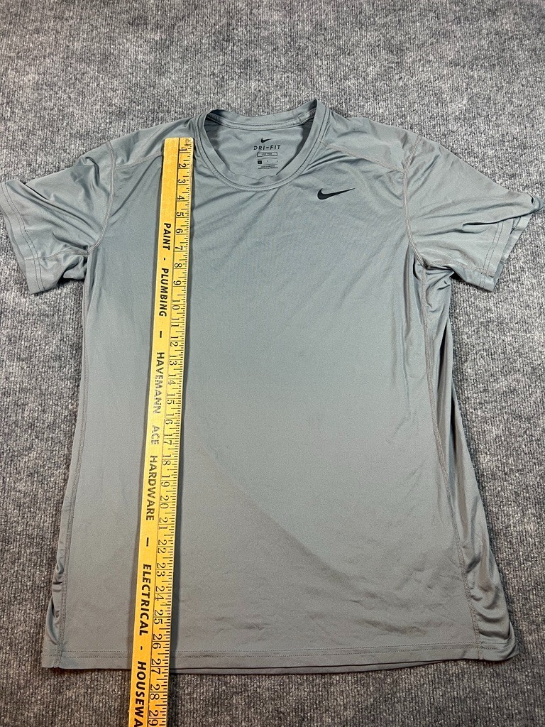Nike Dri-Fit Short Sleeve Shirt Men's L Gray gallery