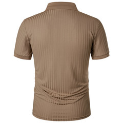 Men’s Elegant Lightweight Slim Stretchy Fabric Sports Polo Breathes Summer