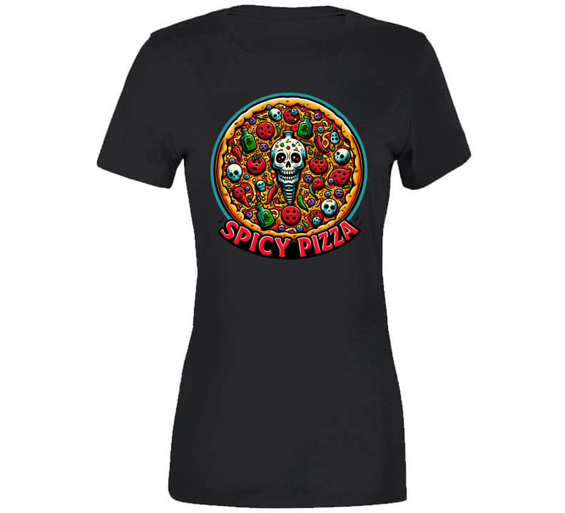 Spicy Pizza Funny Food Logo T Shirt gallery