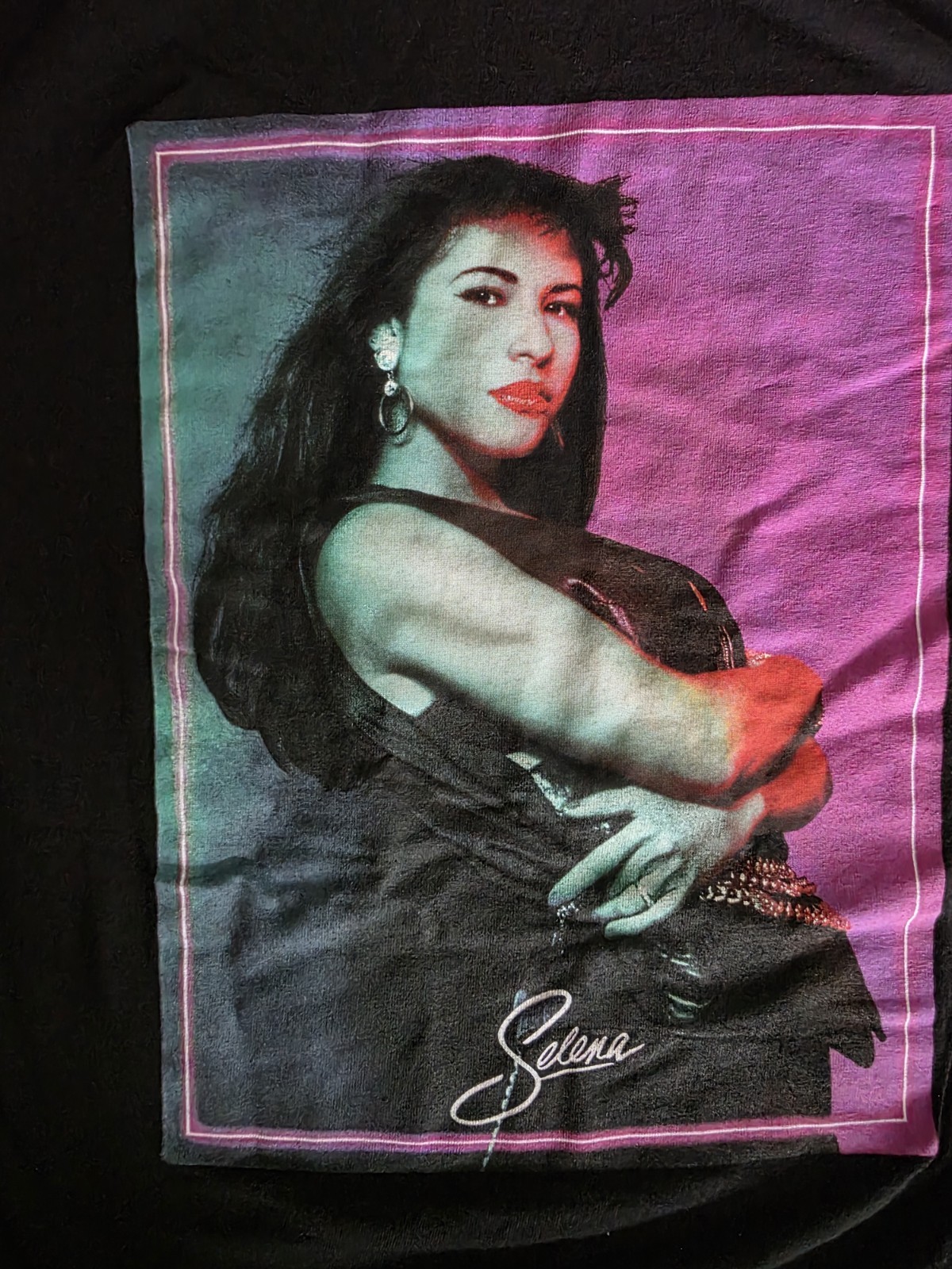 Selena Official Merchandise Black Graphic Print Crew Neck Cotton T-Shirt L gallery