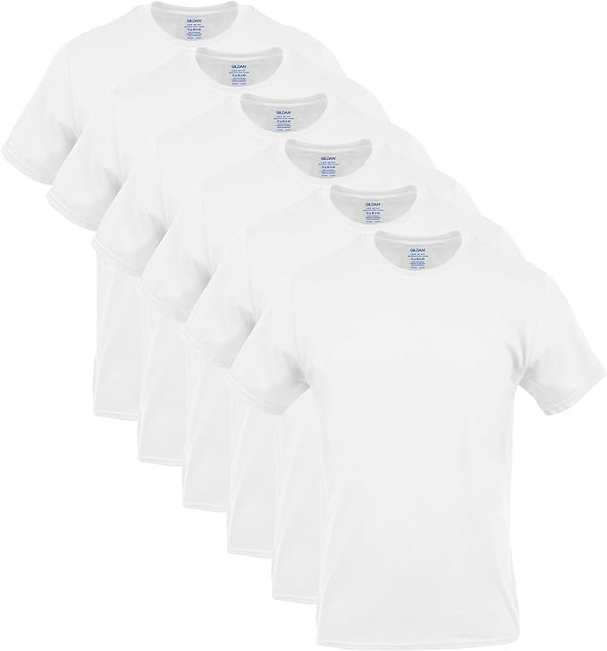 Men’s Durable 100% Breathable Cotton Essential Short Sleeve T-Shirt 6 Multi-Pack