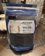 JOCKEY ESSENTIALS 3-Pack Men’s Crew Neck T-Shirts Durable Cotton Black Size S