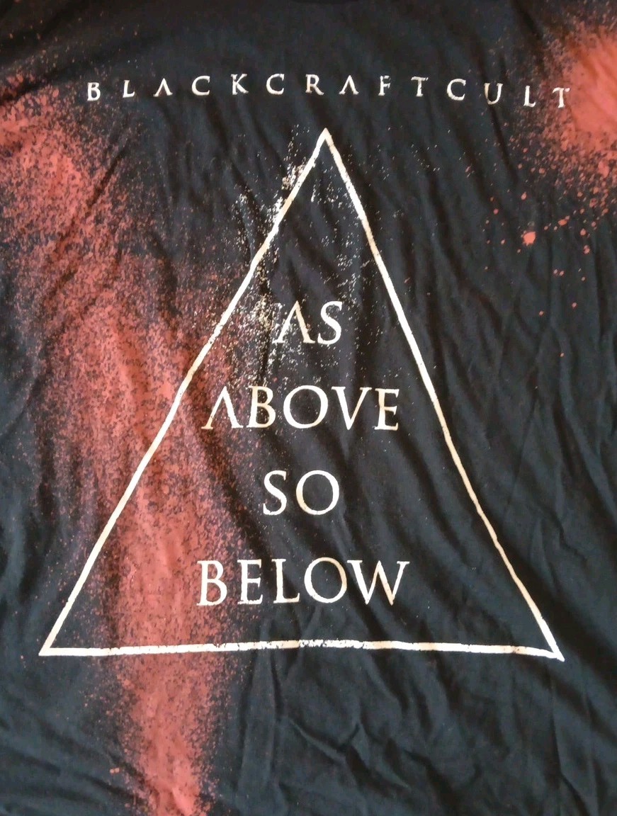 Black Craft Cult Shirt As Above So Below Mens 2XL Short Sleeve Black Goth Punk gallery