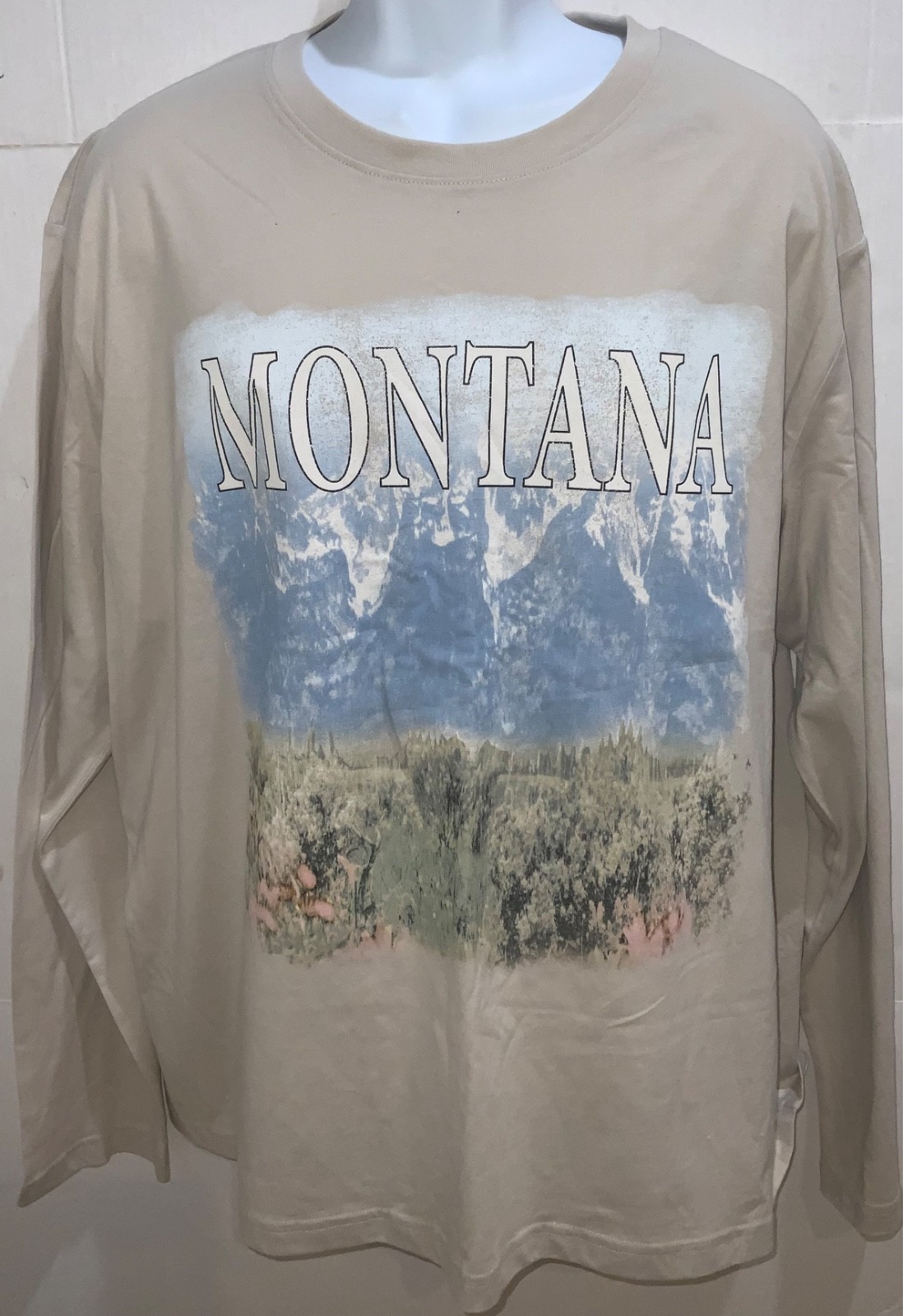 Mens Long Sleeve T-Shirt MONTANA 60% cotton blend Casual layering Original Use gallery