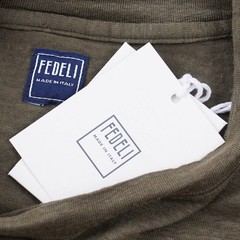 Fedeli Olive Green Lightweight Stretch Linen T-Shirt XL (Eu 54) NWT Tee