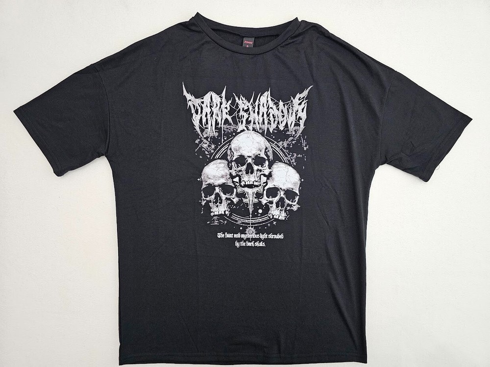 Romwe Goth Grunge Punk Dark Shadows Skulls T-shirt Size Small