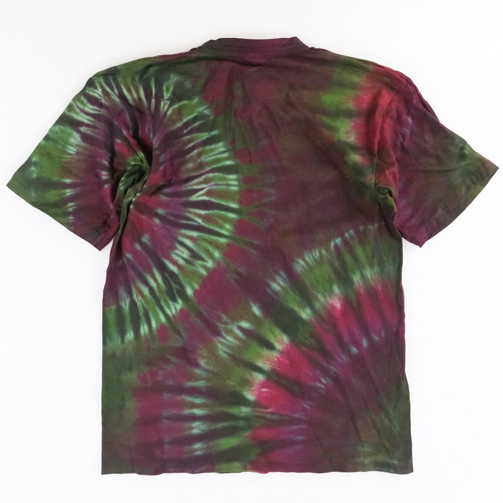 NWOT Single Stitch T-Shirt Blank Hand Tie Dyed Wheel Multi S/S Hering Sz. M 38' gallery