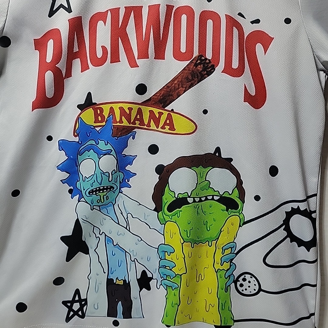 2XL Backwoods Melting Rick and Morty T-shirt 420 Weed Lightweight READ