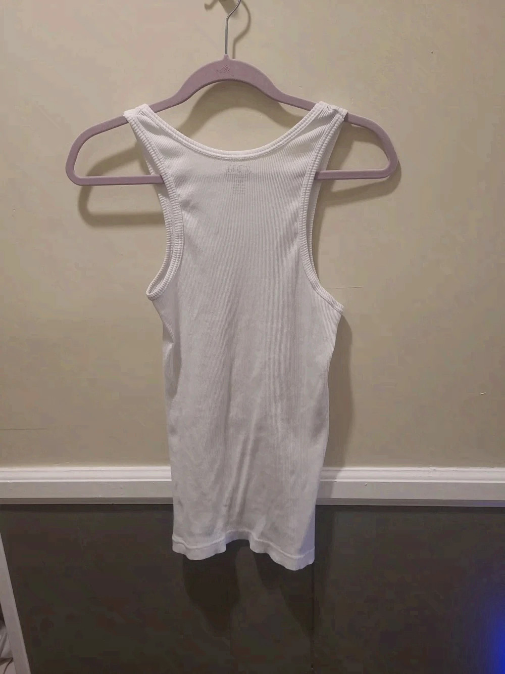Von Dutch Originals Medium Mens Ribbed White Tank Slim Fit Scoop Neck gallery