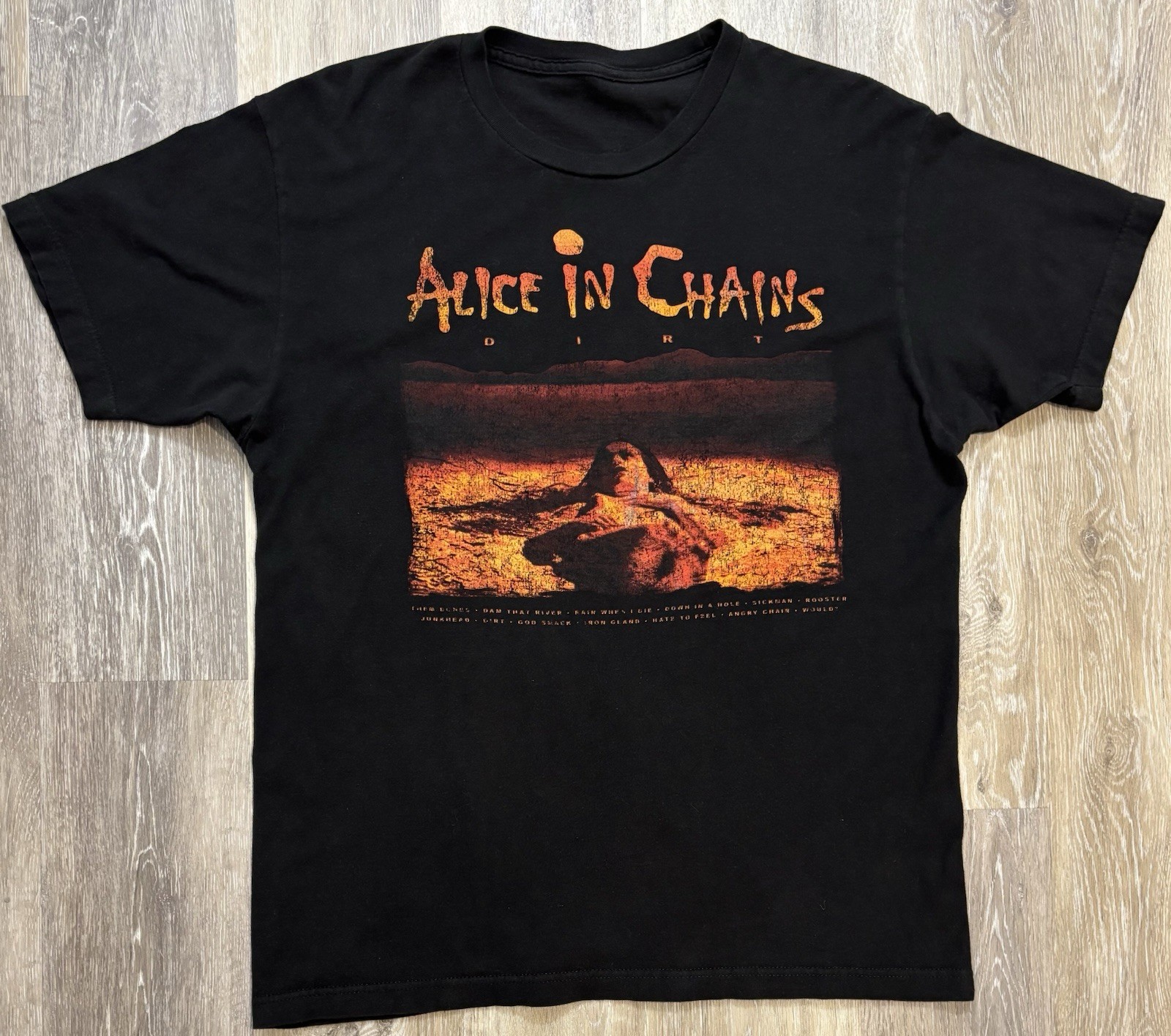 Alice in Chains Dirt T-Shirt Size Large 90s Grunge Album Art Track List