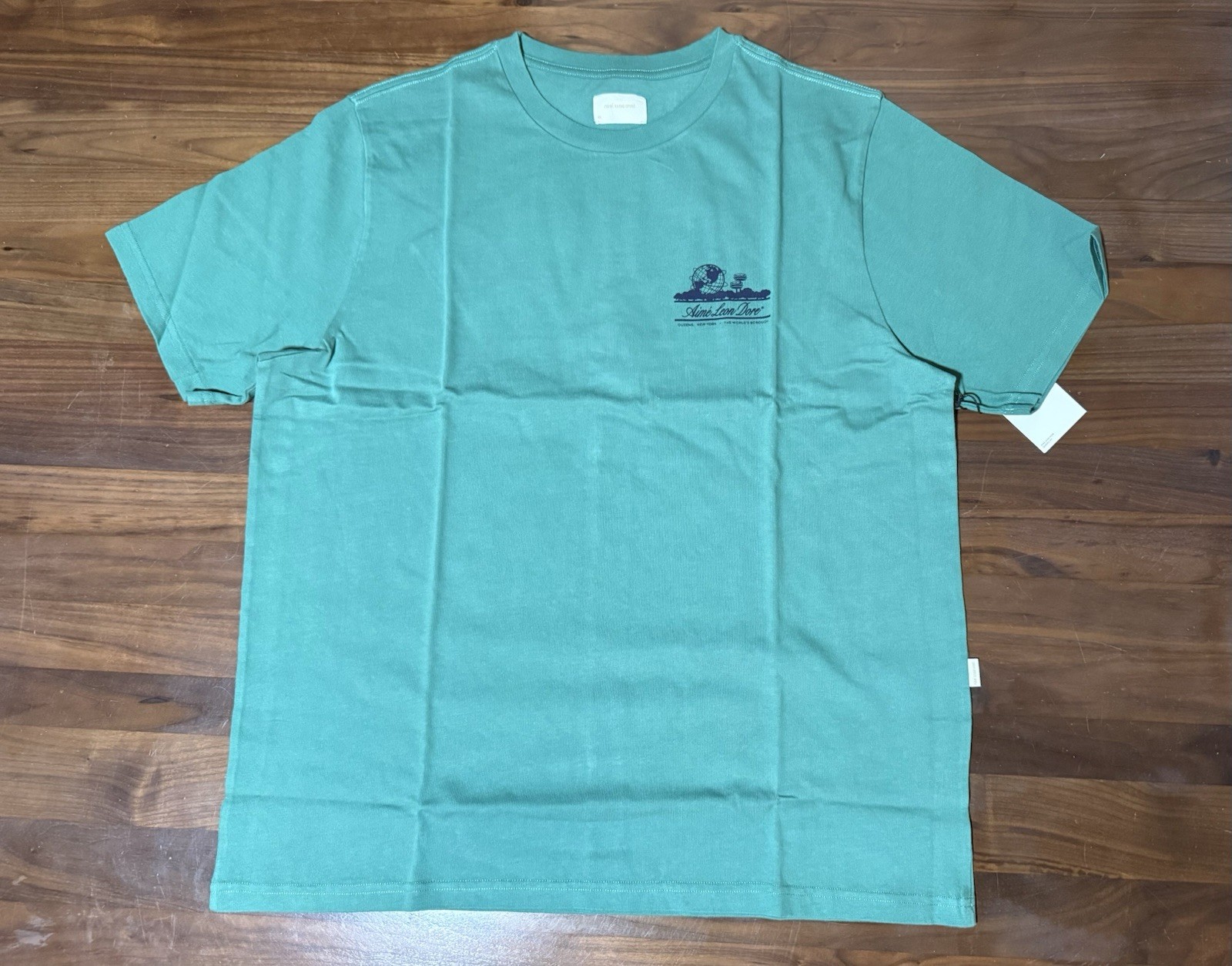 Aime ALD Aimé Leon Dore Unisphere Tee Pine Green FW25 Men’s Size XL Graphic Logo gallery