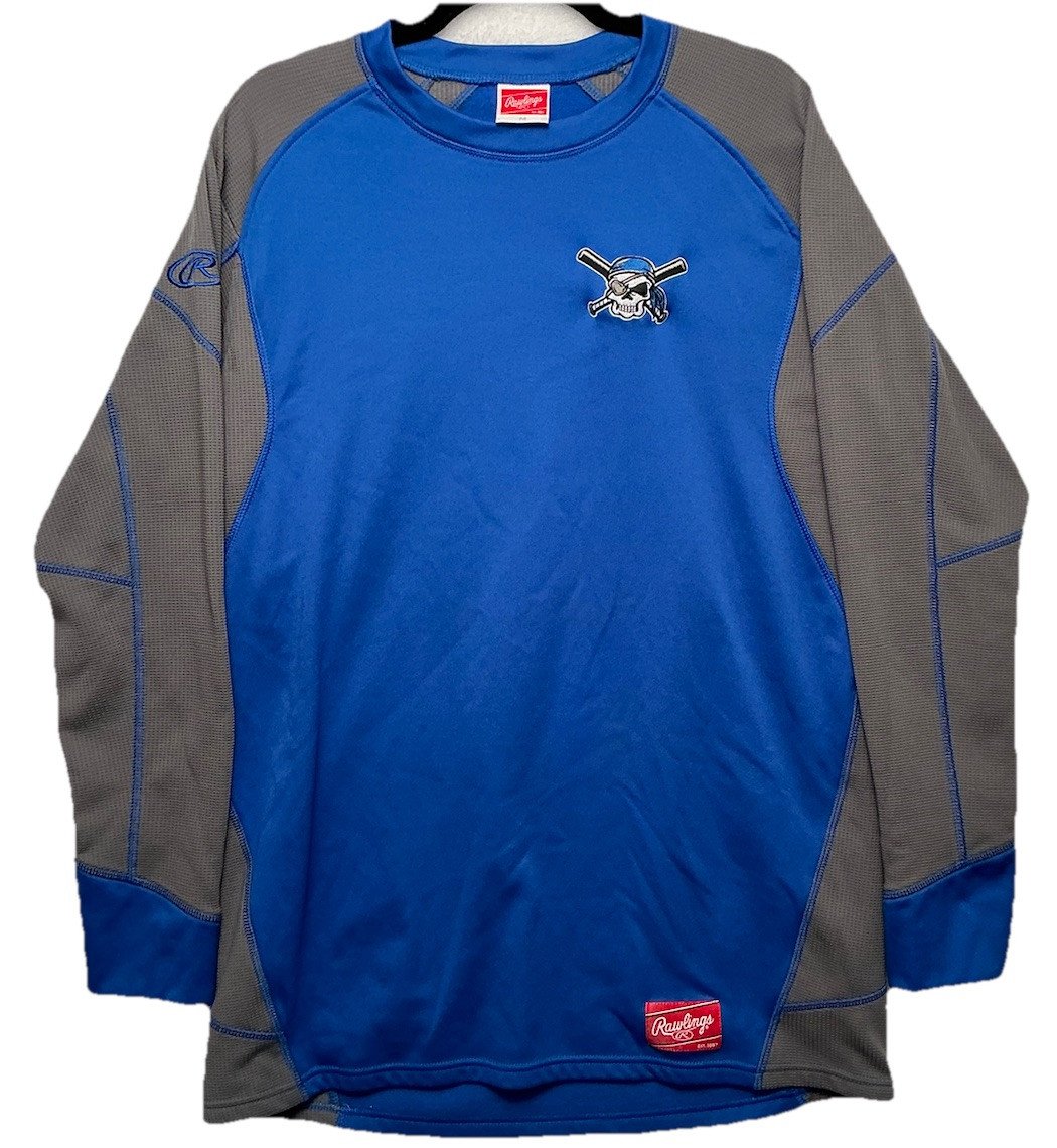 RAWLINGS Men’s Shirt Medium Fleece Crewneck Dugout Pullover Skull And Crossbats