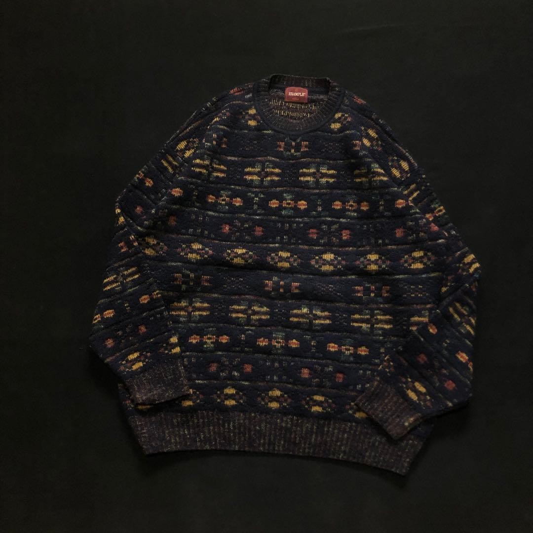 EXAMPLE BY MISSONI Men Silk Wool Allover Knit Sweater S Size Luxury Elegant ITA gallery