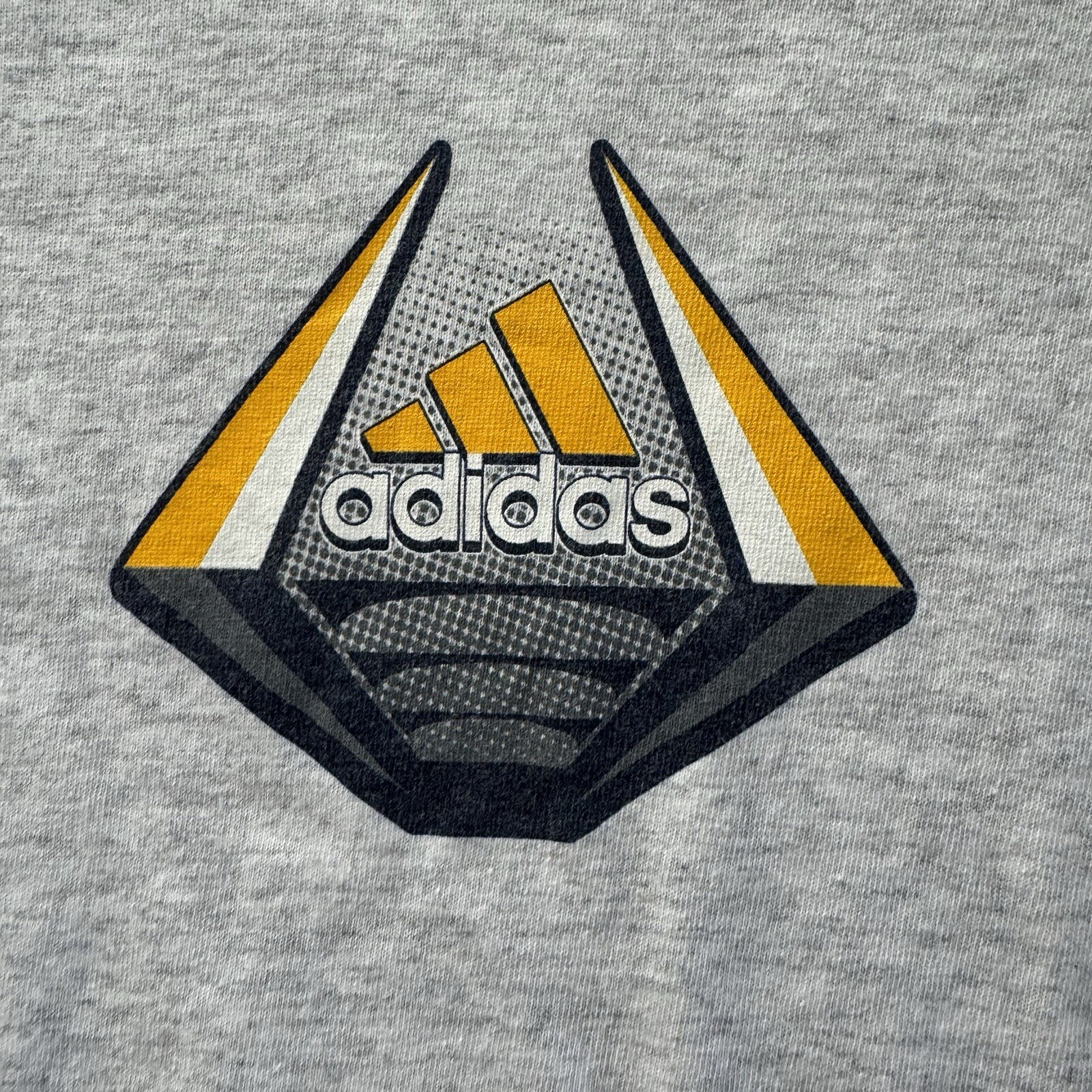 Adidas Vintage 2000's Boys Teens Medium T-Shirt Gray Grey LS Adidas Graphic gallery