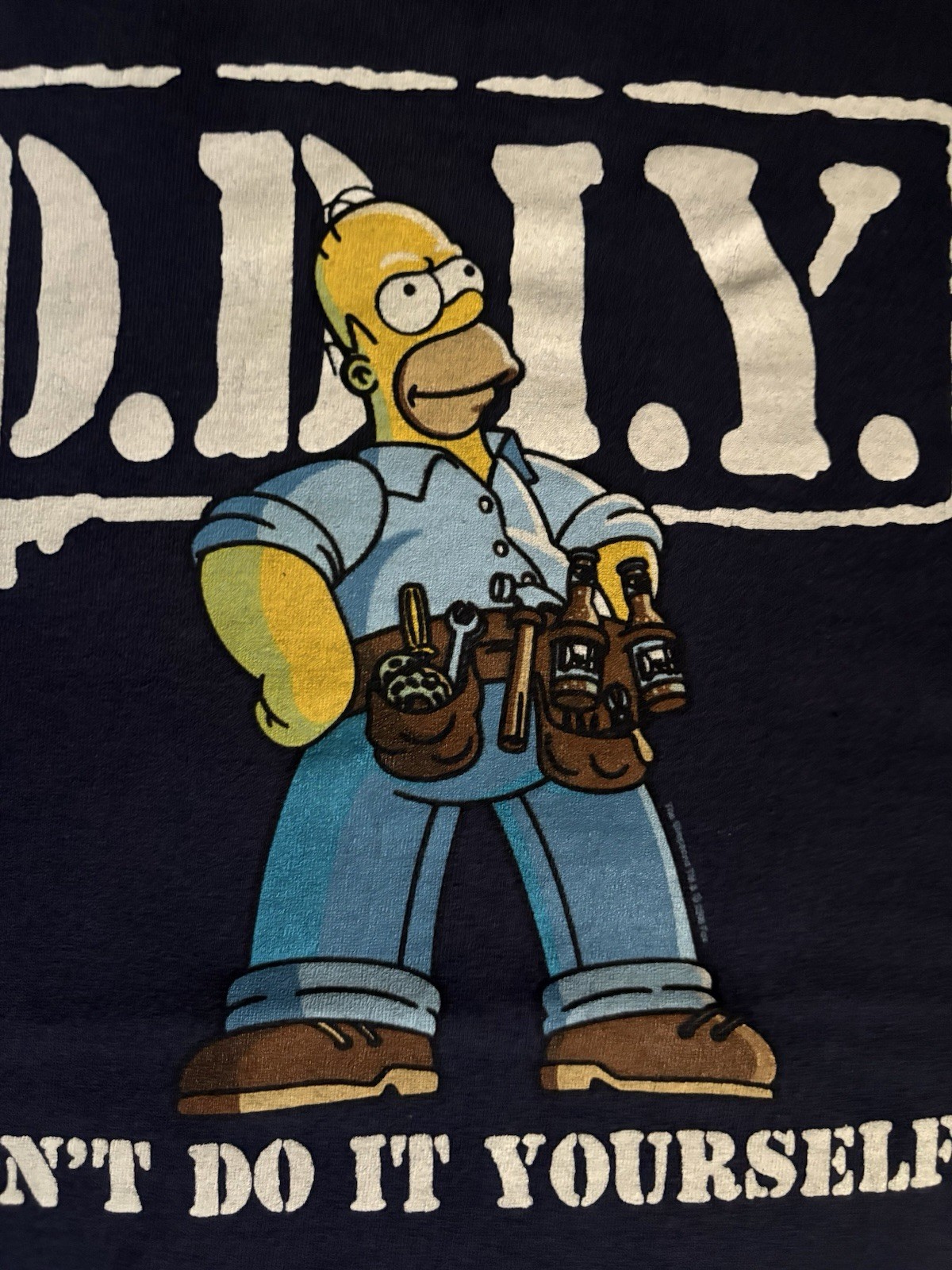 Vintage Simpsons Homer DIY Don’t Do It Yourself T Shirt L Delta gallery