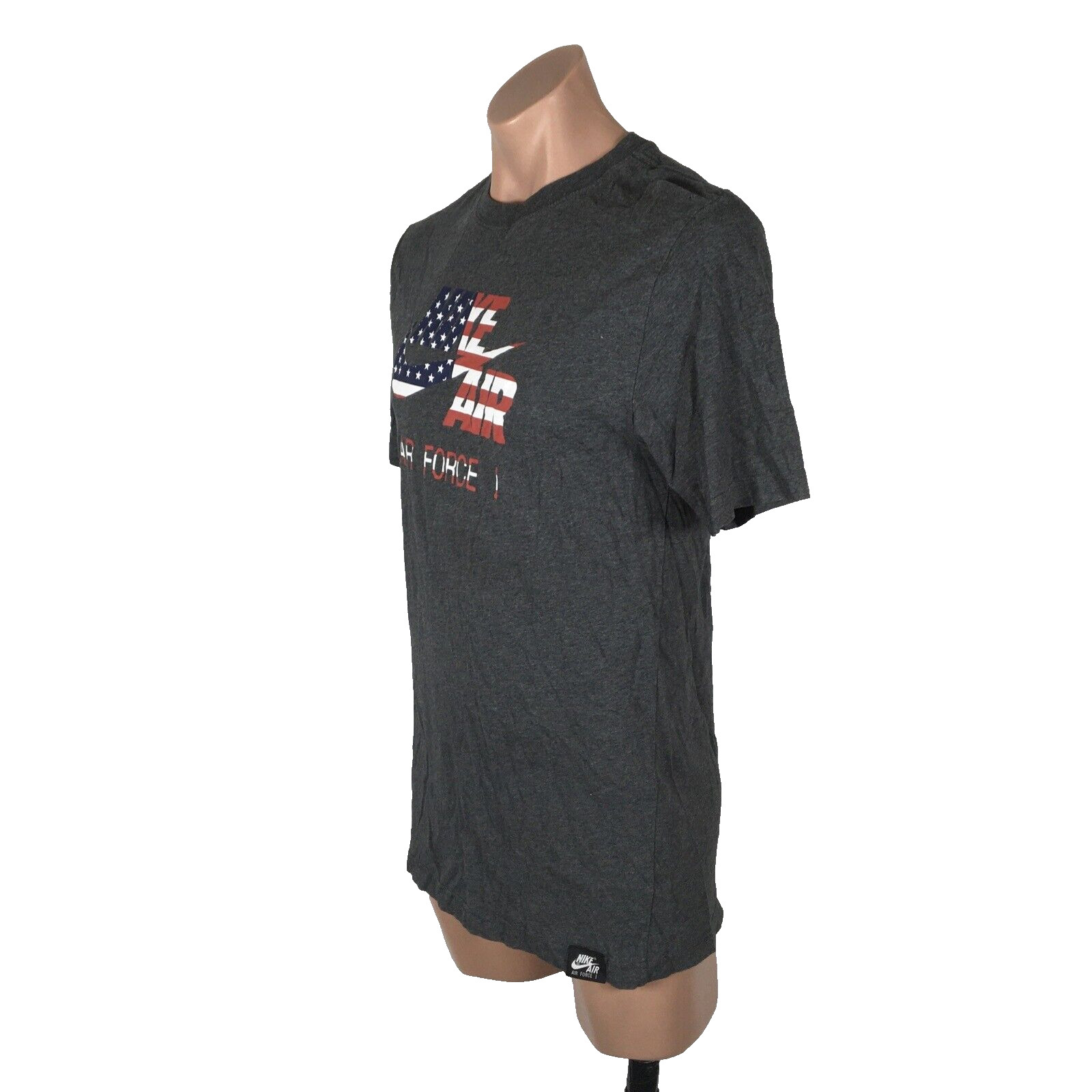 NIKE AIR - Air Force One- Patriotic Red white blue spell out SWOOSH Logo Gray L gallery