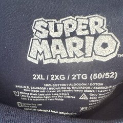Super Mario Men’s Navy Mario Luigi Toad Graphic Print T-Shirt Size 2XL Crew