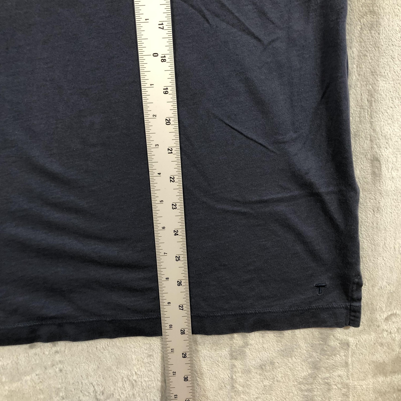 Left Coast Tee Shirt Mens XL Blue Pima Cotton Soft Crew Neck Solid Tee gallery