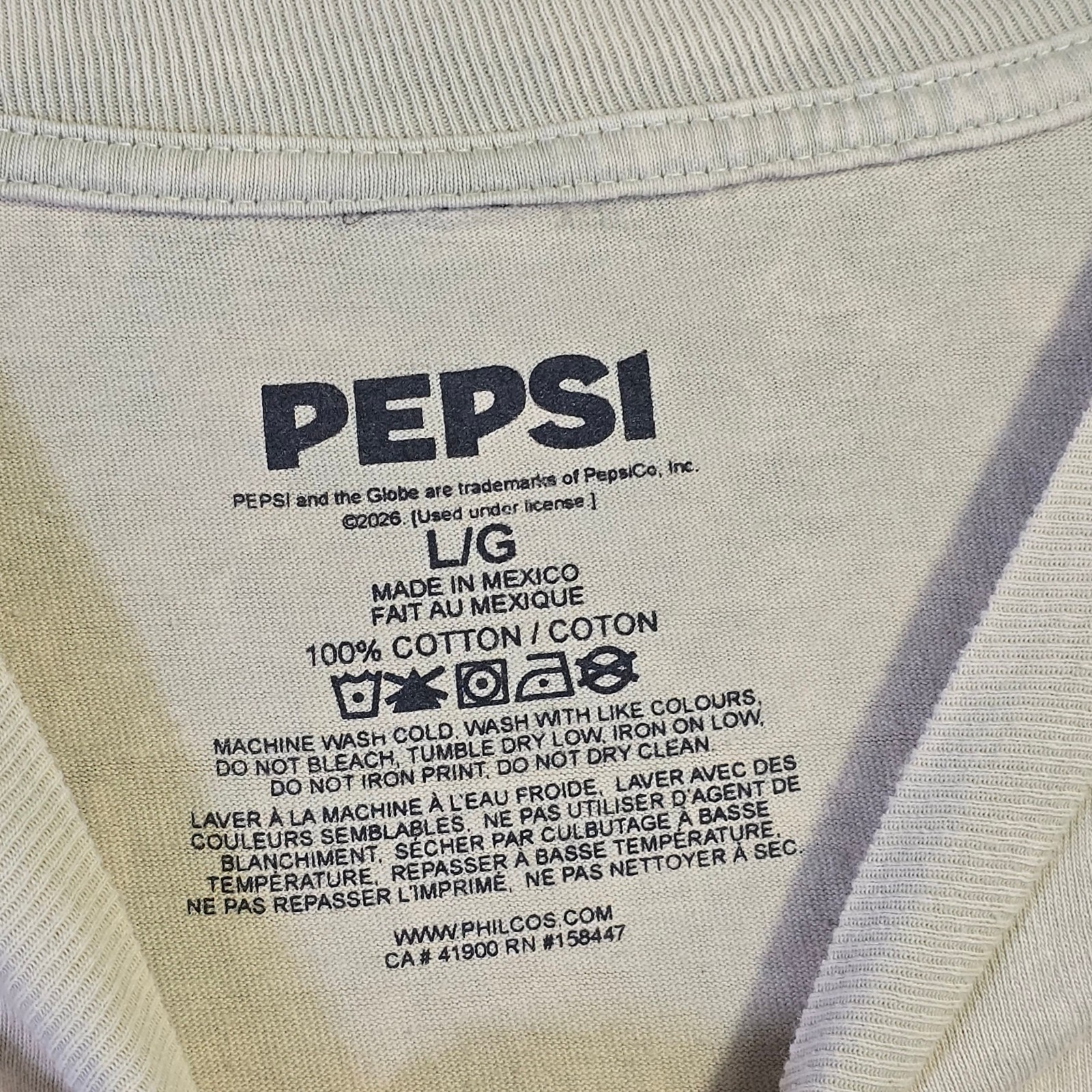 Pepsi Shirt Mens Large White Logo 90s 80s Retro Soda Pop Casual NWT gallery