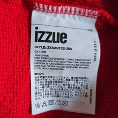 Izzue Red Common People Distressed Short Sleeve Sweatshirt M Medium