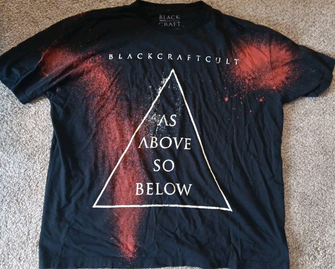 Black Craft Cult Shirt As Above So Below Mens 2XL Short Sleeve Black Goth Punk gallery