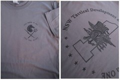 Navy Seals Black Squadron Devgru Silk Screened T-Shirt Gray Large US 6oz