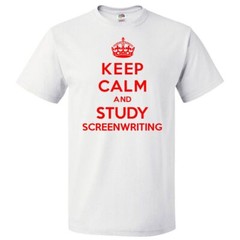 Keep Calm and Study Screenwriting T shirt Funny Tee