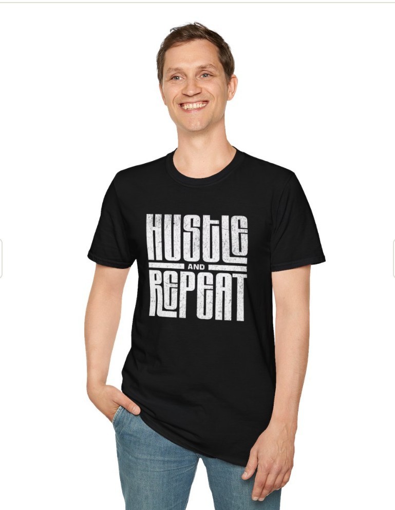 Unisex Softstyle T-Shirt Hustle And Repeat gallery